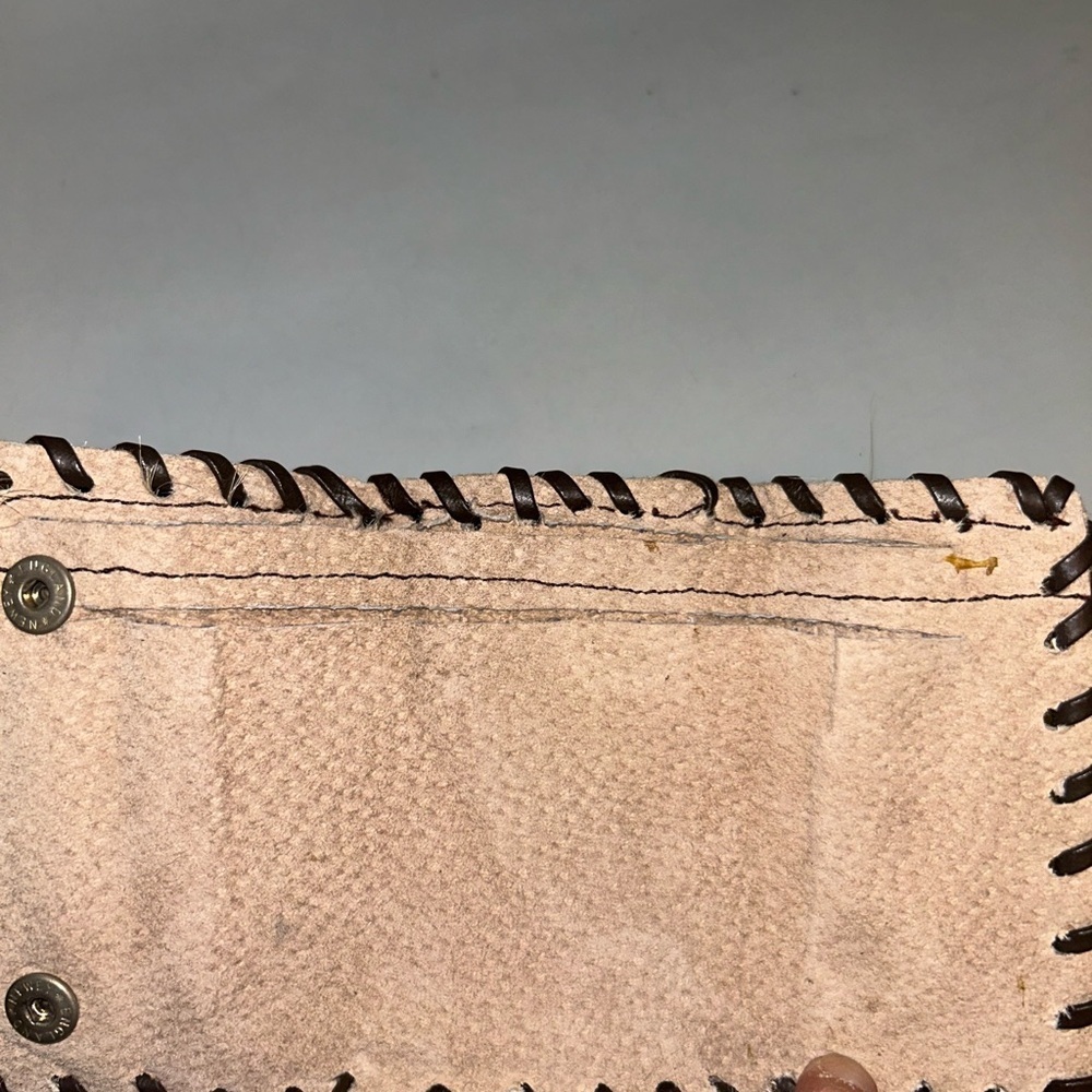 Euc Vintage Newey England handmade mini trifold animal hair leather wallet - Picture 9 of 11